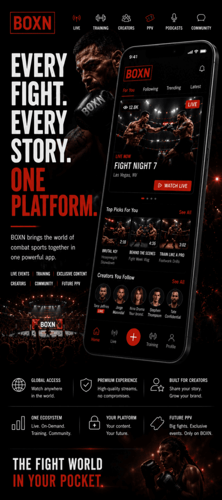 BOXN Pro app banner mobile